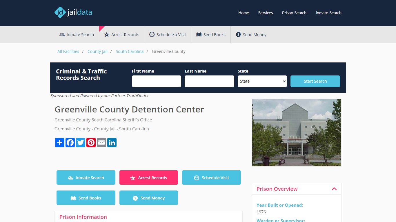 Greenville County Detention Center Inmate Search & Mugshots - Jaildata.com